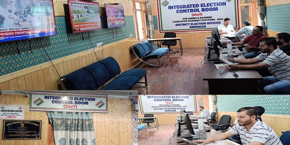 Integrated Election Control Room, MCMC, Media Centre set up in Srinagar, 24×7 facilities made functional to integrate latest tech with poll process, better coordination in election related activities for free, fair & transparent Elections: DEO Srinagar