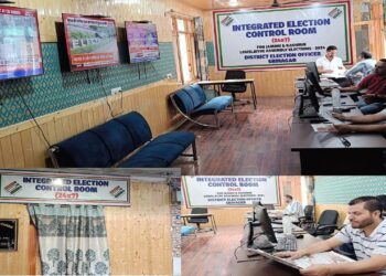 Integrated Election Control Room, MCMC, Media Centre set up in Srinagar, 24×7 facilities made functional to integrate latest tech with poll process, better coordination in election related activities for free, fair & transparent Elections: DEO Srinagar