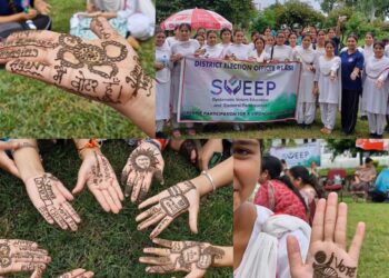 Assembly Elections- 2024: SVEEP Team Reasi organises “Matdata Jagrukta Mehndi Karyakram” to spread voter awareness