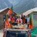 Dr Darakhshan accompanies BJP Candidate for Gurez during mega rally & during filling of nomination papers