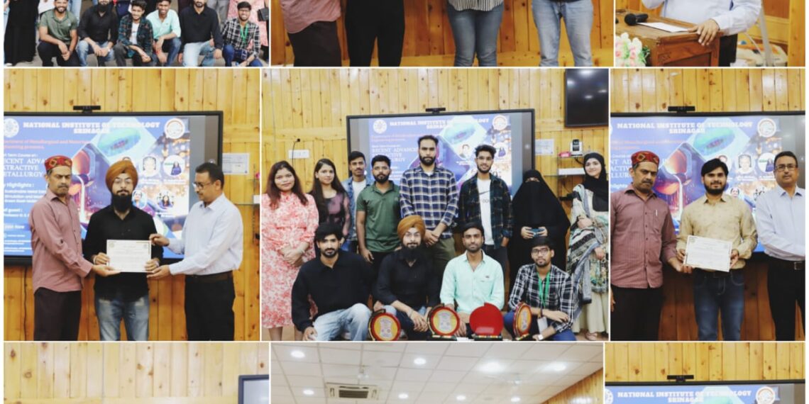5-day STC on ‘Recent Advances in Extractive Metallurgy’ concludes at NIT Srinagar