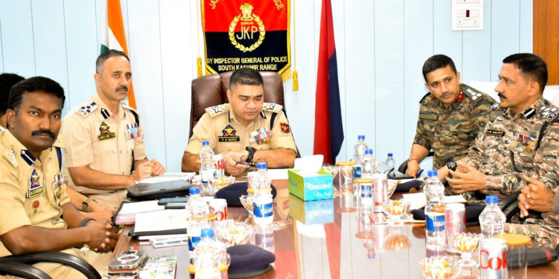 IGP Kashmir Chairs Security and Election Review Meeting in South Kashmir