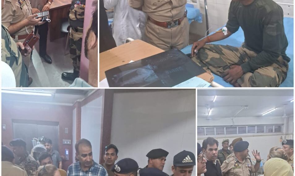 Top Police and BSF Officials Visit Injured Soldiers After Tragic Bus Accident