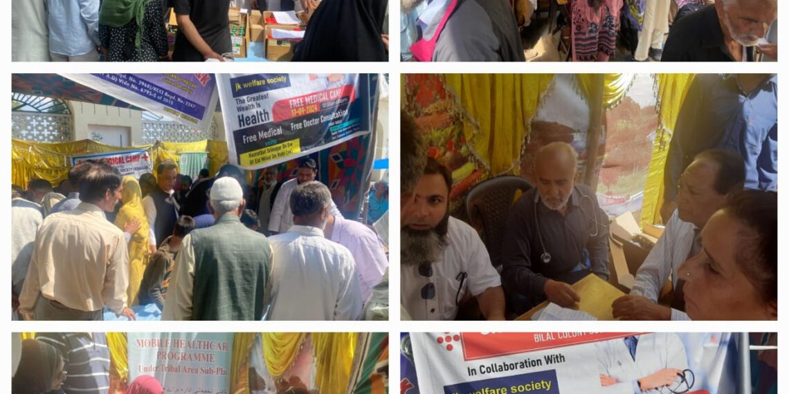 Free medical camp organized by GR Baig Memorial Trust in collaboration with JK WELFARE SOCIETY at HAZRATBAL SRINAGER