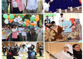 Zabarwan Park witnessed a vibrant display of Unity as thousands gathered for Mega Voter Awareness Event under SVEEP