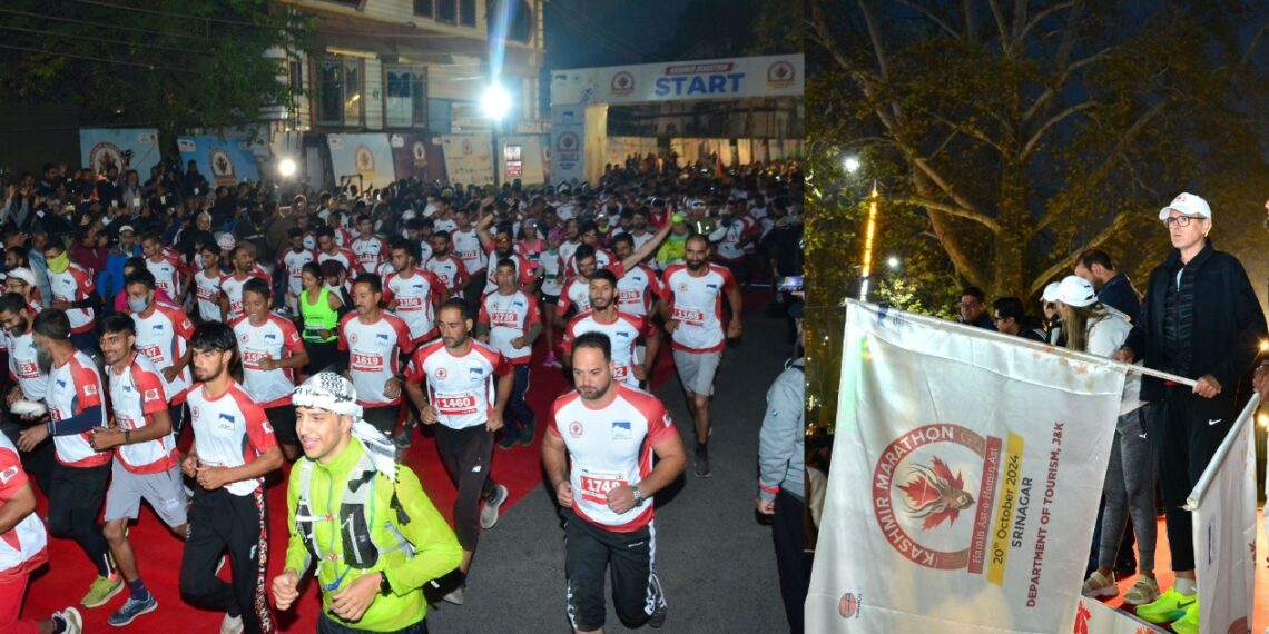 Chief Minister Omar Abdullah flags-off Kashmir Marathon-2024