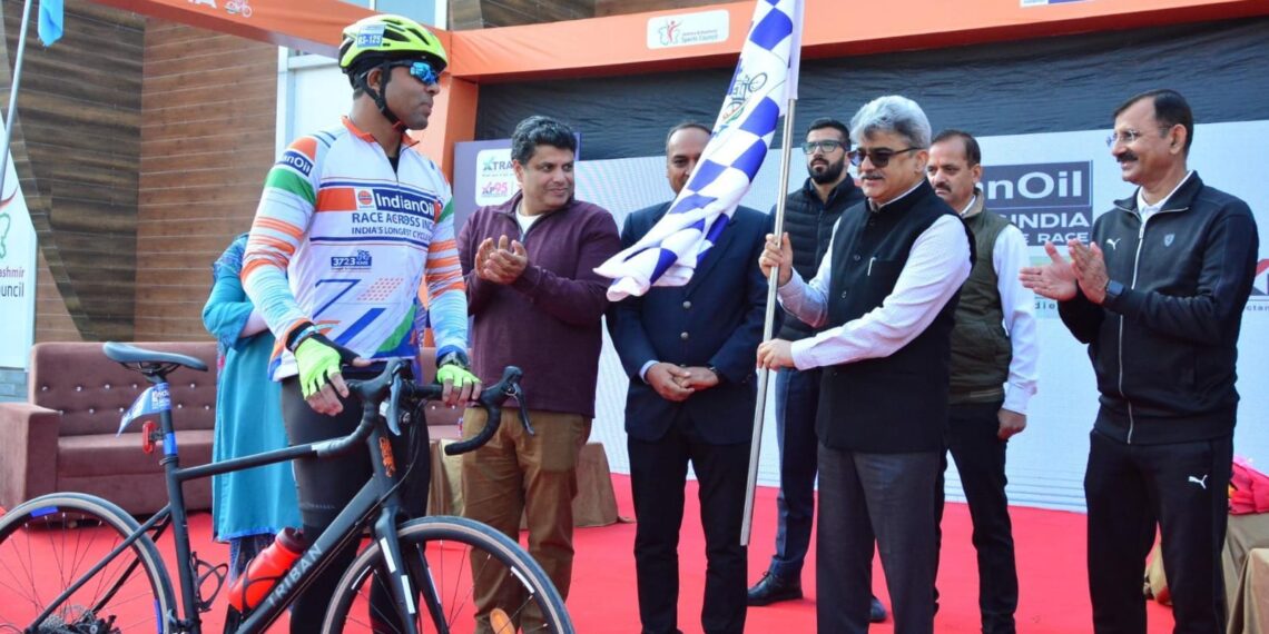 Chief Secretary flags off longest cycling expedition ‘Race Across India’ from Srinagar