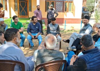 Naeem Akhtar, Waheed Para Congratulate Tral Seat Winner Rafiq Ahmad Naik