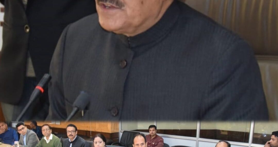 Speaker Pro-tem chairs meeting at Legislative Assembly Complex Srinagar