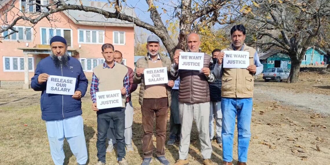Class IV Employees Protest Over Withheld Salaries in Kangan’s Power Development Corporation