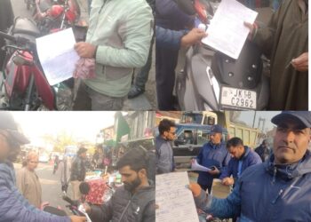 Massive drive against minor drivers, dozens 2-wheelers seized in Kulgam