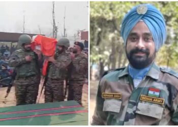 Army pays tribute to soldier dies of heart attack while on duty in Rajasthan