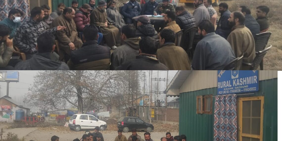 DySP Traffic Kulgam holds meeting with transporters, other stakeholders to prevent accidents