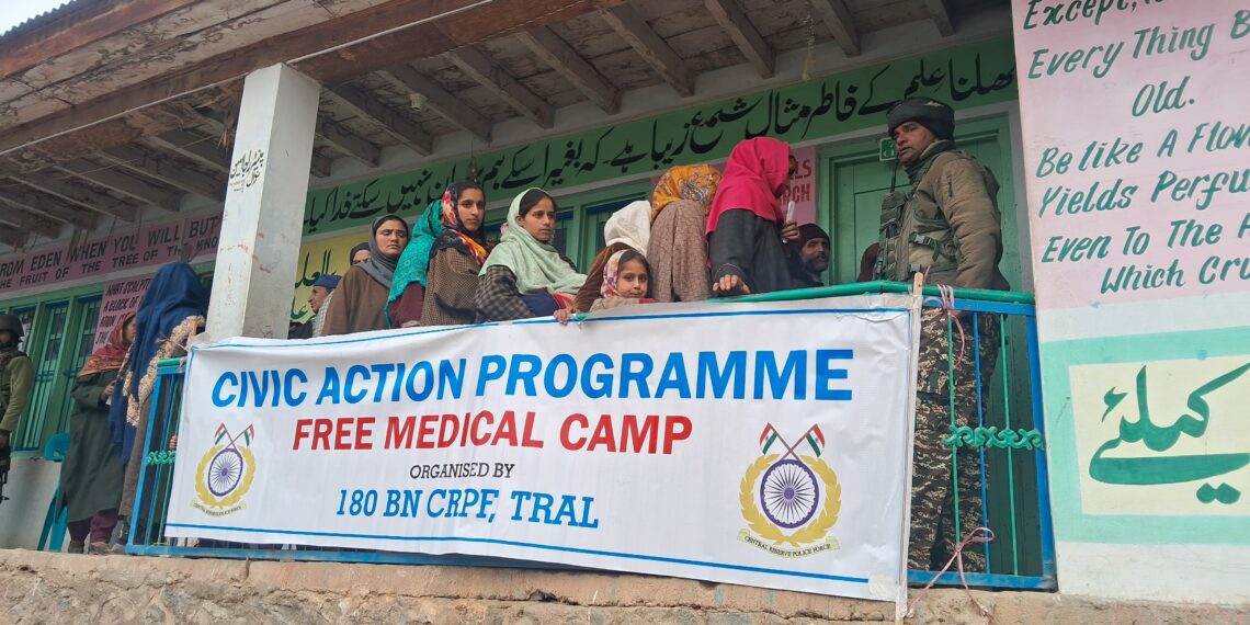 CRPF 180 Bn organises Free Medical Camp at Karmulla Tral