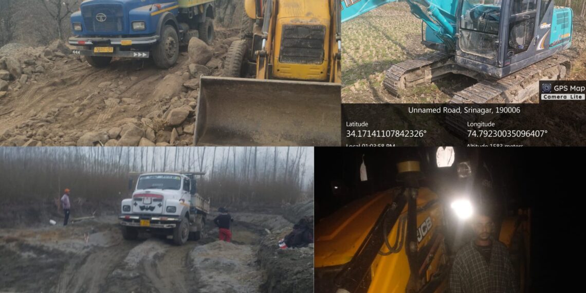 Illegal Mining: 3 JCBs, 20 vehicles seized during raids in Ganderbal