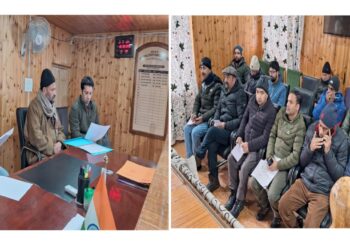 MLA Tral Rafiq Ahmad Naik holds meeting with line department officers post-snowfall