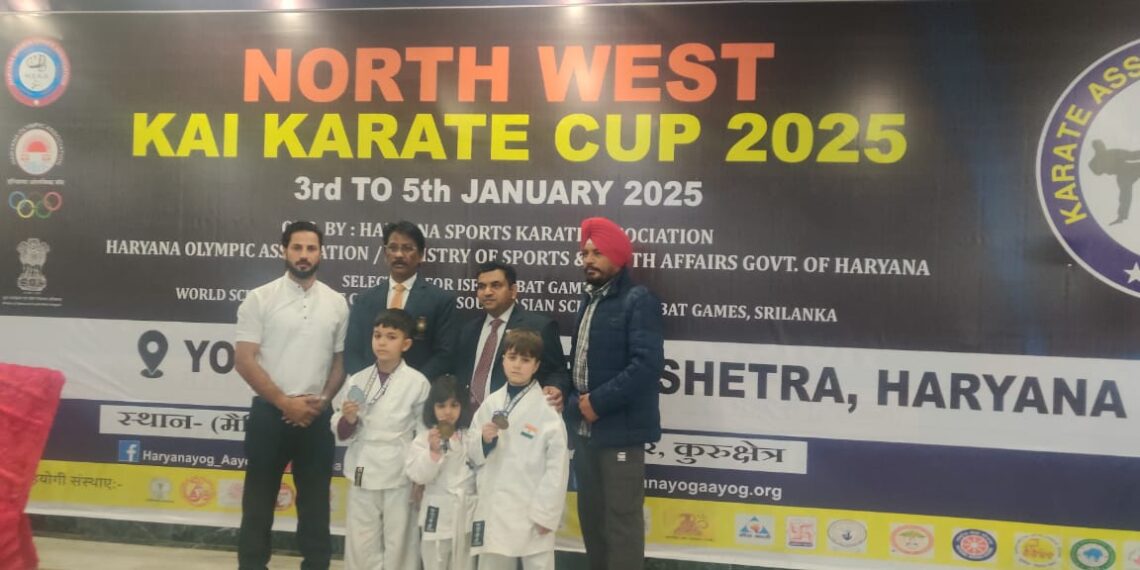 BOMIS Pampore Shines at North West Karate Championship With Three Students Earning Medals & Selection for Asian School Games
