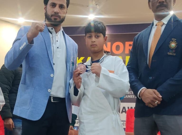 9-Year-Old Mohammad Hashim Bhat Wins Bronze at North West Karate Championship