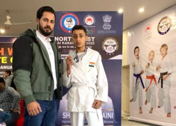 Srinagar’s Hamad Altaf Shines at North West Karate National Championship, Wins Silver Medal