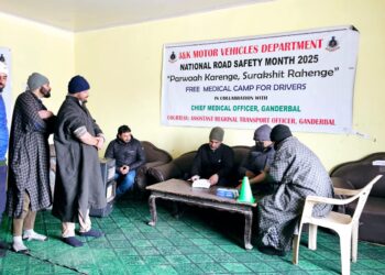 Motor Vehicle Department Ganderbal Organizes Free Medical Camp in Collaboration with CMO Ganderbal
