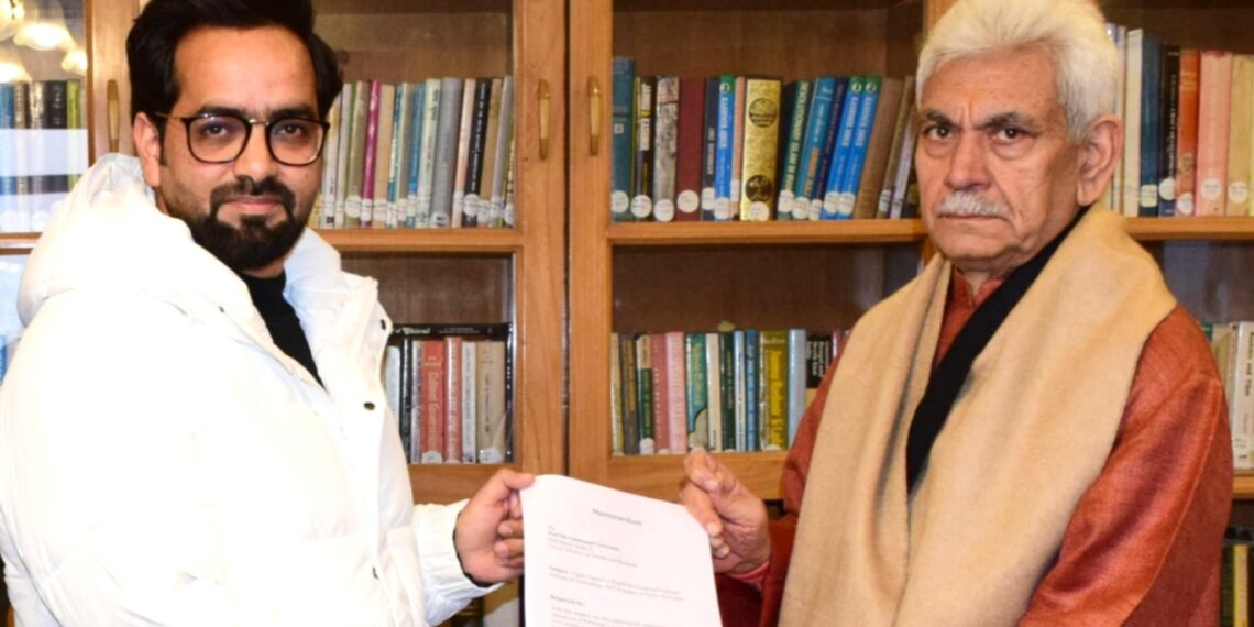 Mudasir Dar, Social Activist and President Awardee, Meets Lt. Governor; Advocates for Retention of NIT at Pulwama