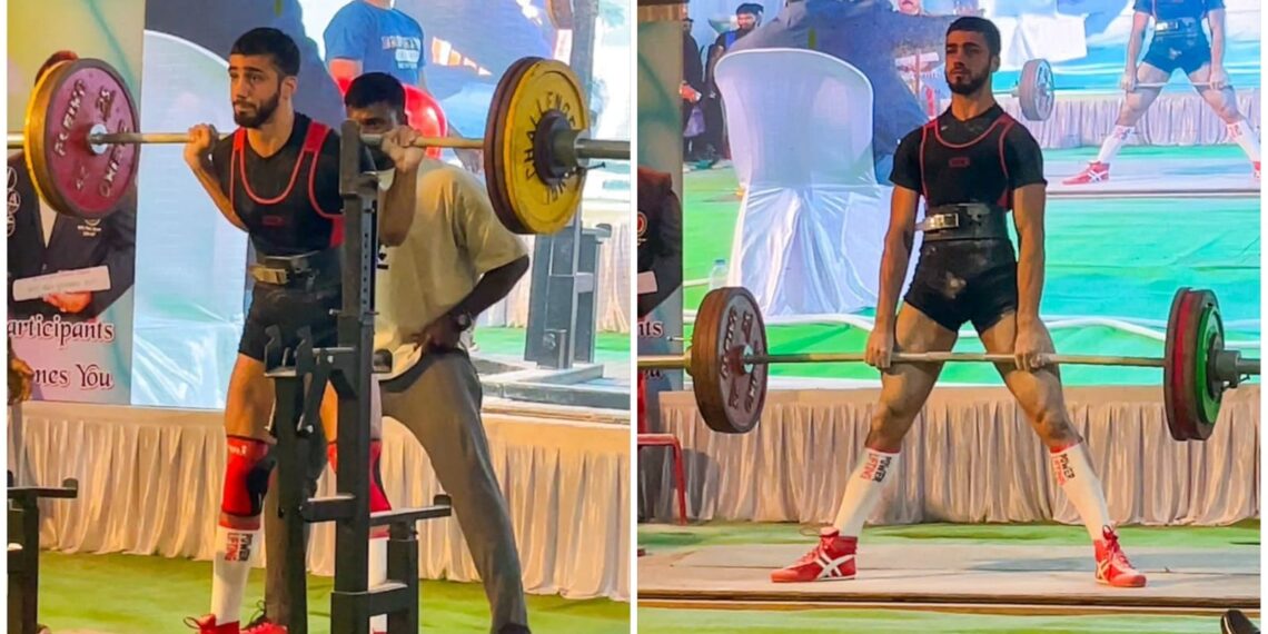 Kashmiri Athlete Shines at National Level: Secures 5th Position in Under-19 Powerlifting