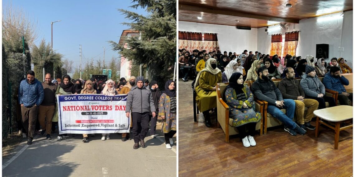 Govt. Degree College Tral Celebrates National Voters Day with Enthusiastic Participation