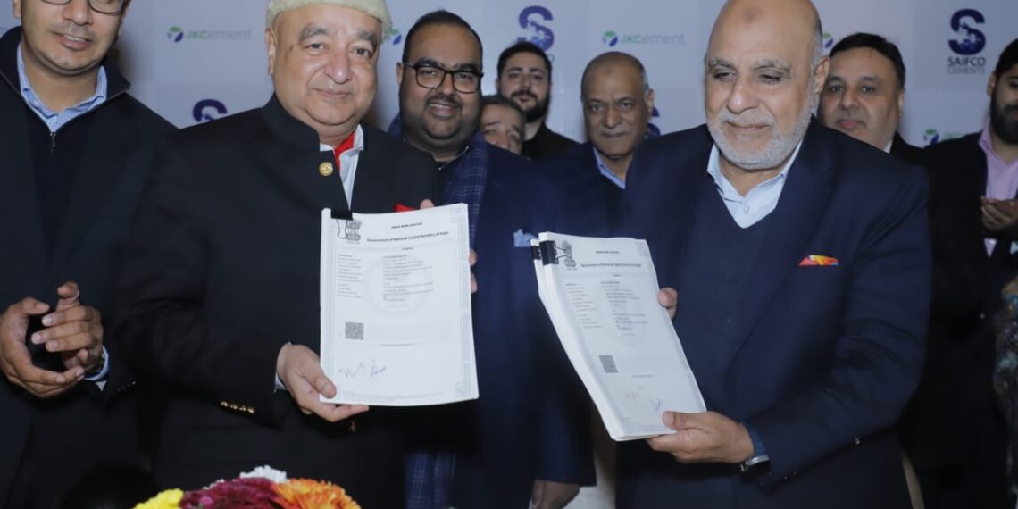 JK Cement Ltd. marks its presence in J&K- enters into a Joint Venture Agreement with Saifco Cements