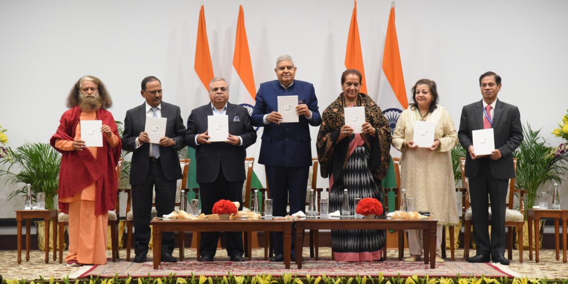 Vice President Dhankhar, launches Gopichand Hinduja compiled book “I Am?”