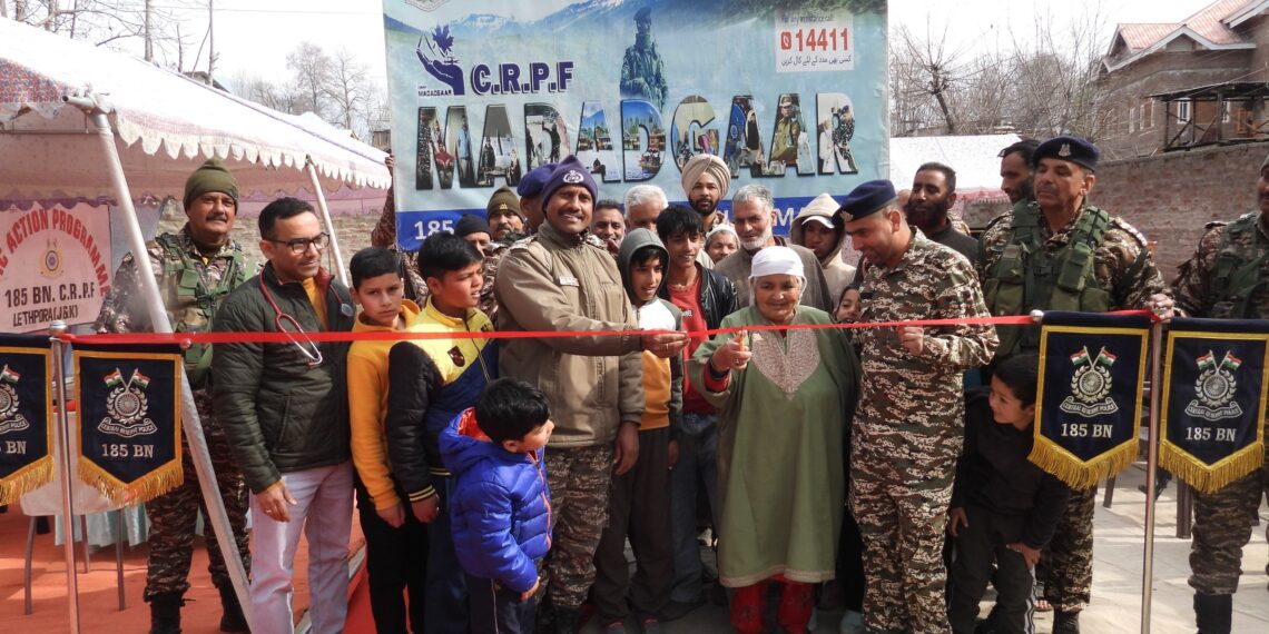 185 BN CRPF Organizes Medical Camp at Govt UPS Gundbal Pampore