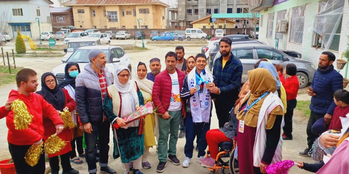 J&K’s Special Athlete Jahangir Ahmad Felicitated for Winning Silver & Bronze at Special Olympics World Winter Games 2025 in Italy