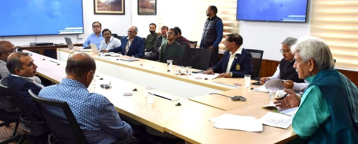 LG Manoj Sinha chairs meeting to review progress for development of Disaster Management & Yatri Niwas Complexes