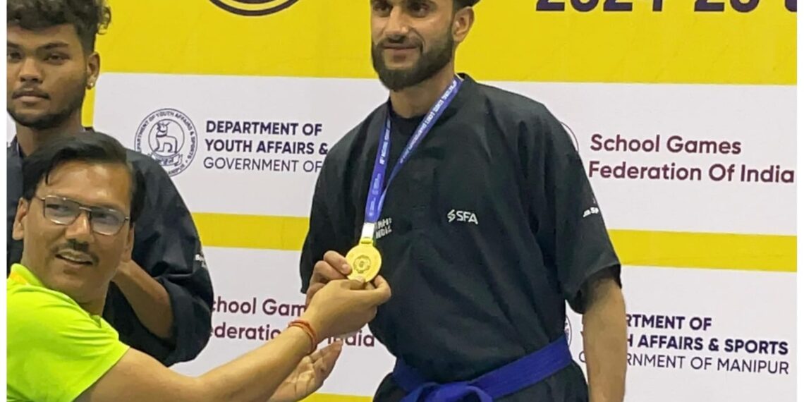 Historic Gold Medal for J&K: Hammad Bashir from Tral Shines at 68th National School Games in Manipur