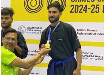Historic Gold Medal for J&K: Hammad Bashir from Tral Shines at 68th National School Games in Manipur