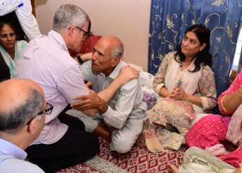 Chief Minister Omar Abdullah visits family of martyred officer Raj Kumar Thapa, visits several areas in Jammu struck by shelling