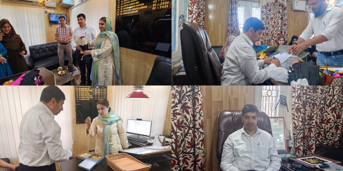 Muzamil Maqbool Takes Over as Executive Engineer of Water Supply Master Plan Division Srinagar