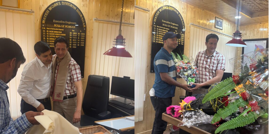 Ajaz Rafiq Assumes Charge as Executive Engineer in Water Works Division Srinagar