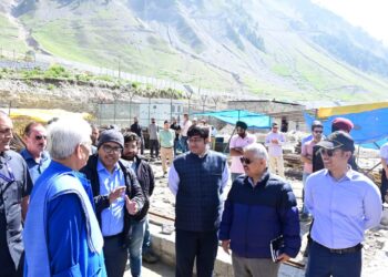 Lieutenant Governor conducts on-site inspection of Shri Amarnath Ji Shrine Board’s Yatri Niwas at Baltal