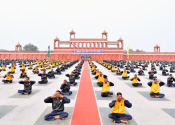 BSF Kashmir Celebrates 11th International Yoga Day at BSF Humhama Campus