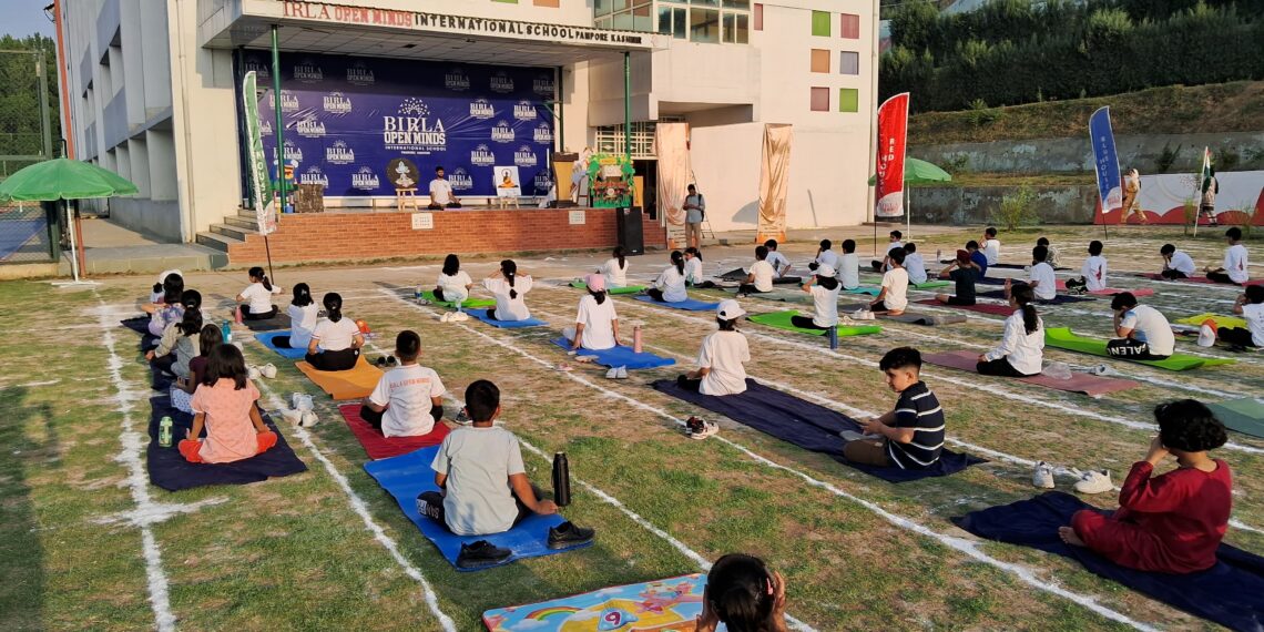 Birla Open Minds International School Pampore Celebrates International Yoga Day