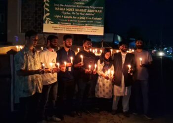 Awareness Programme & Candle March Held in Awantipora Ahead of International Day Against Drug Abuse