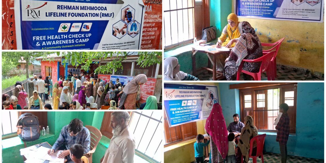 RMLF Organises Medical Camp in Collaboration with GMC Anantnag & Amal Hospital at Kokernag