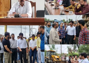 DC reviews drainage system in Anantnag town; conducts field visit