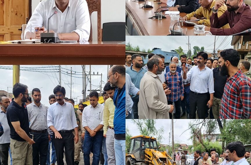 DC reviews drainage system in Anantnag town; conducts field visit