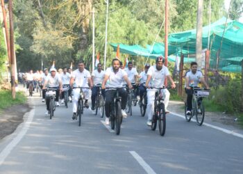 Mega Cycle Rally Held to Celebrate Khelo India’s Fit India Initiative and Commemorate Vijay Diwas