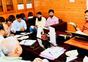 Javed Ahmed Rana reviews PMGSY projects in Poonch