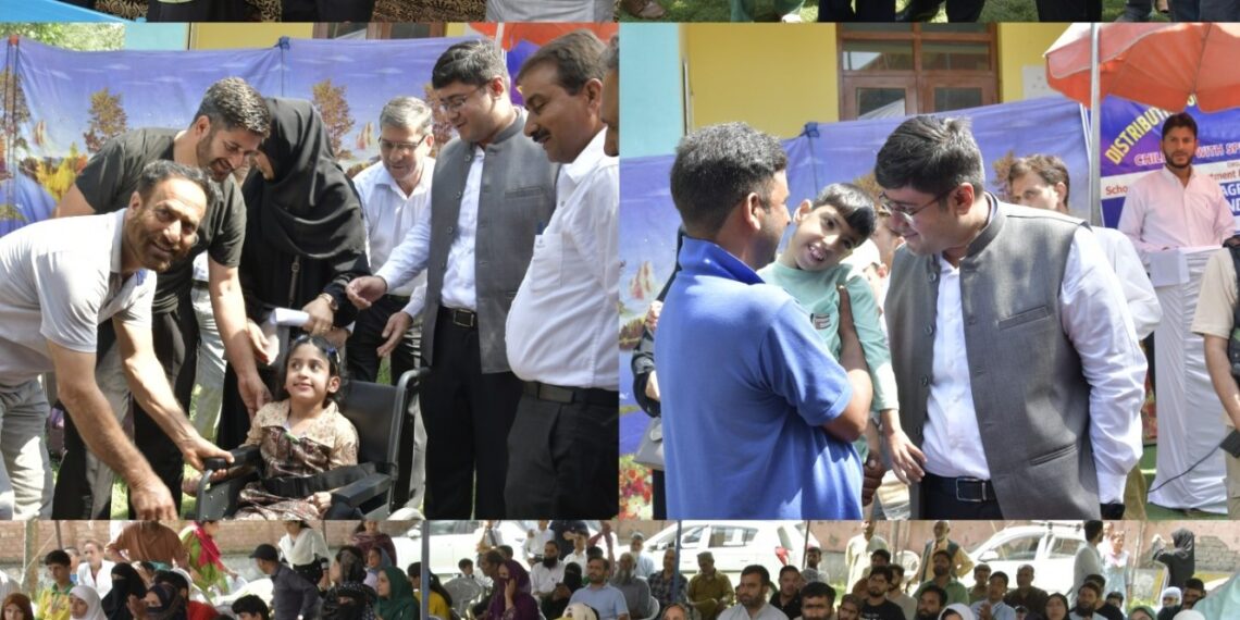 DC Ganderbal presides over distribution camp for Children with special needs