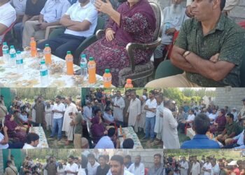 Chairperson DDC Ganderbal visits Batwina, assesses developmental needs