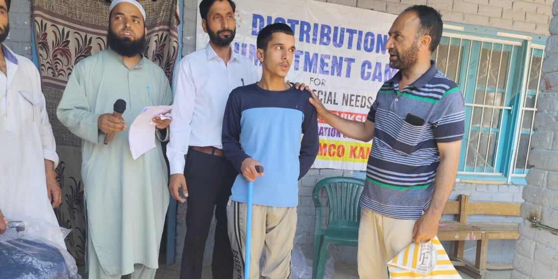 Distribution Camp for Children with Special Needs Held at HSS Drabgam Pulwama