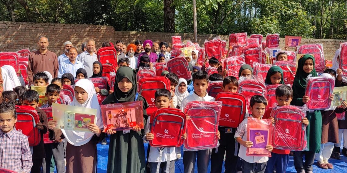 Amrit Charitable Trust and Kochhar Foundation Distribute School Supplies to Deserving Students in Tral